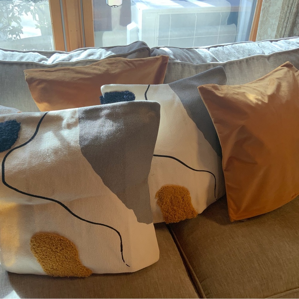 Spring is here!!!  Abstract Accent Pillow Cover Set of Four - 18”x18”